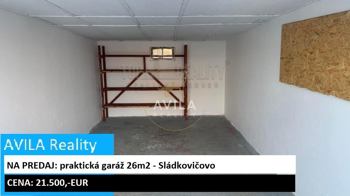 NA PREDAJ: praktická garáž 26m2 – Sládkovičovo 84202 | * * * A V I L A * * *